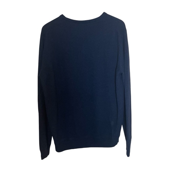 Nordstrom Men’s 100% Italian Cashmere Navy Blue Sweater XL Extra Large V-Neck - Picture 3 of 8